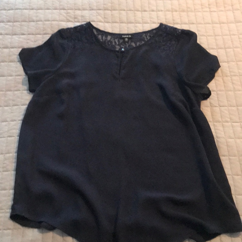 Navy blue blouse from Torrid
